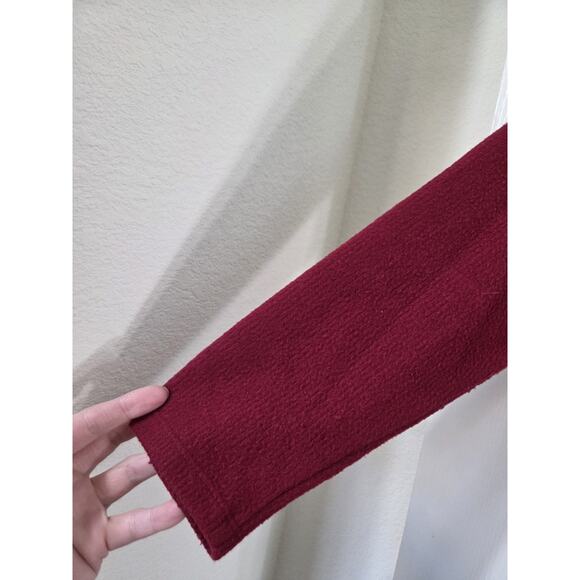 Anthropologie Oversized Slouchy Theresa Raspberry Red Cowl Neck Tunic Top Sz MP - Picture 6 of 14